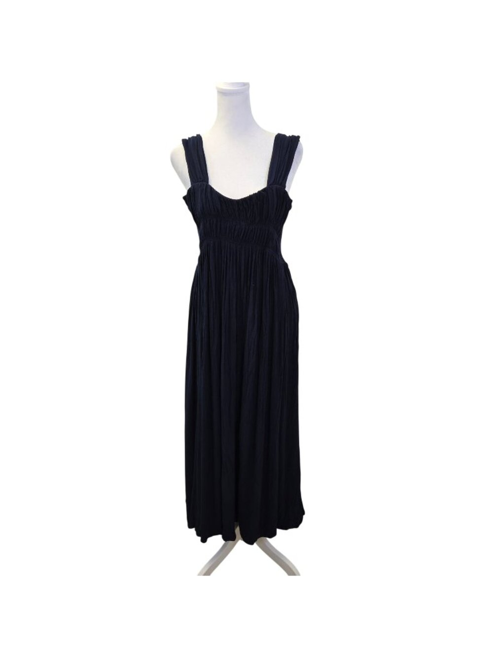 Bishop + Young Grecian Corset Smocked Bodice Maxi Dress Size Large